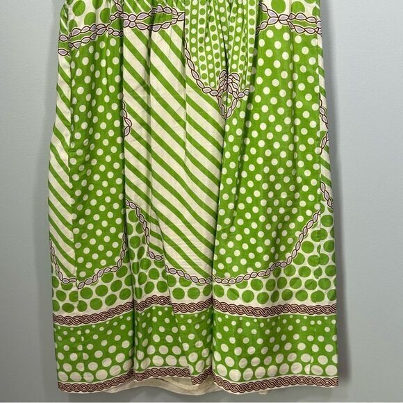 Tibi New‎ York Anthropologie Silk Blend Green Brown Rope Sundress Size 2 Y2K - Picture 8 of 9